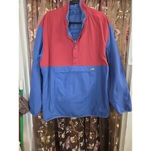 Chubbies The Arctic Tundra Jacket Mens Large Blue Fleece Reversible Windbreaker